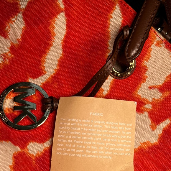 Orange Tie Dye Michael Kors Tote Bag - Picture 6 of 9
